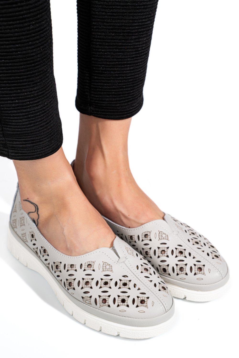 ESPADRILE GRI PIELE NATURALA JSPY3960