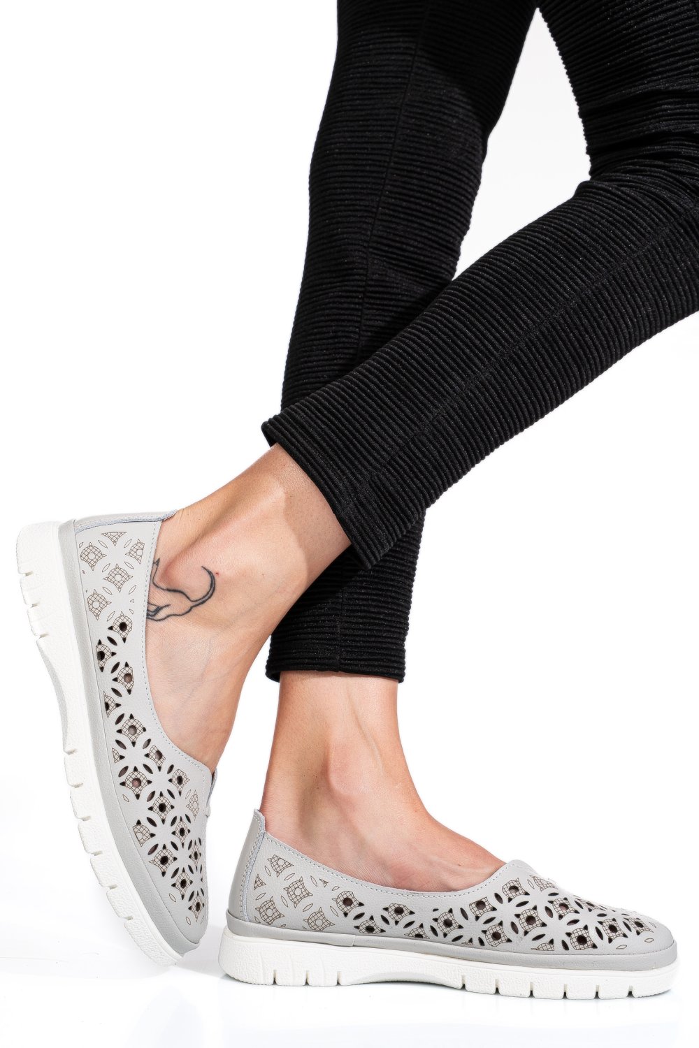 ESPADRILE GRI PIELE NATURALA JSPY3960