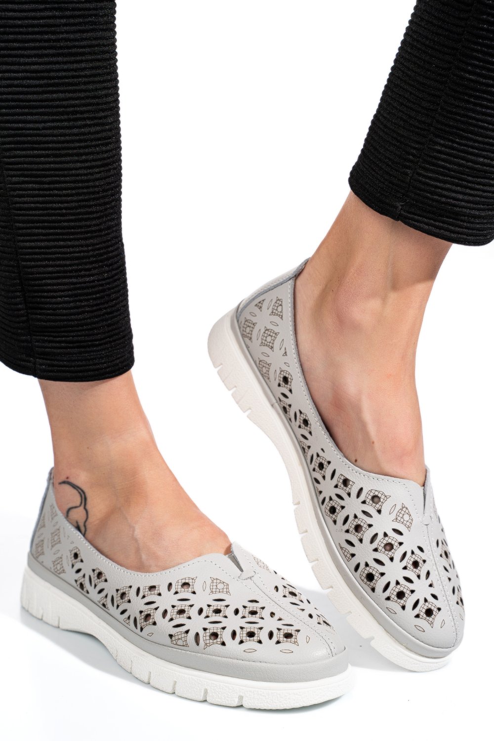 ESPADRILE GRI PIELE NATURALA JSPY3960