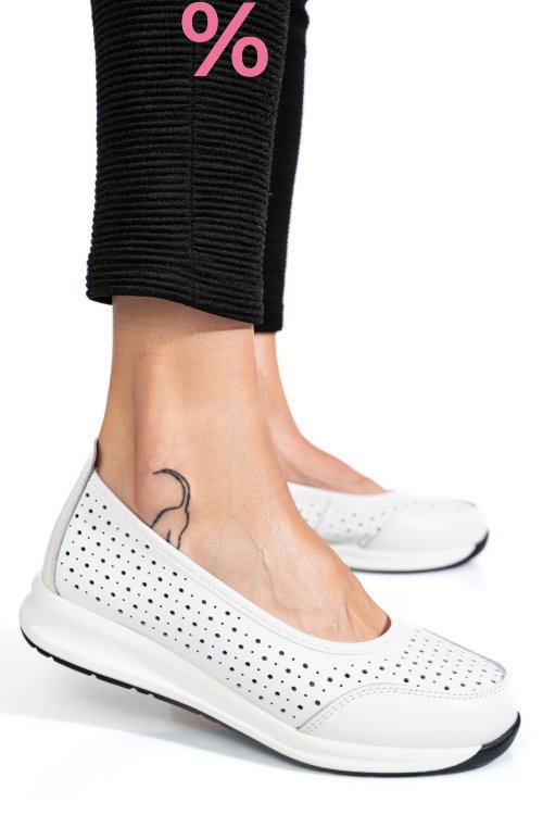 Espadrile albe piele naturala tsp3026