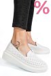 Mocasini albi piele naturala jspy3872