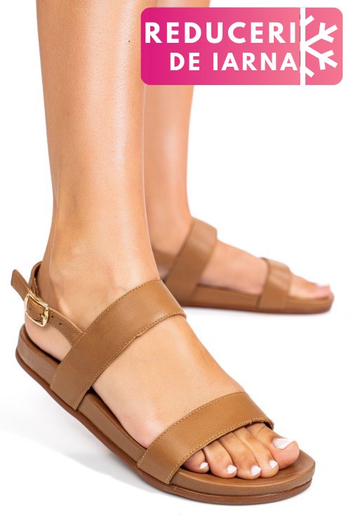 Sandale maro piele naturala 3pc02