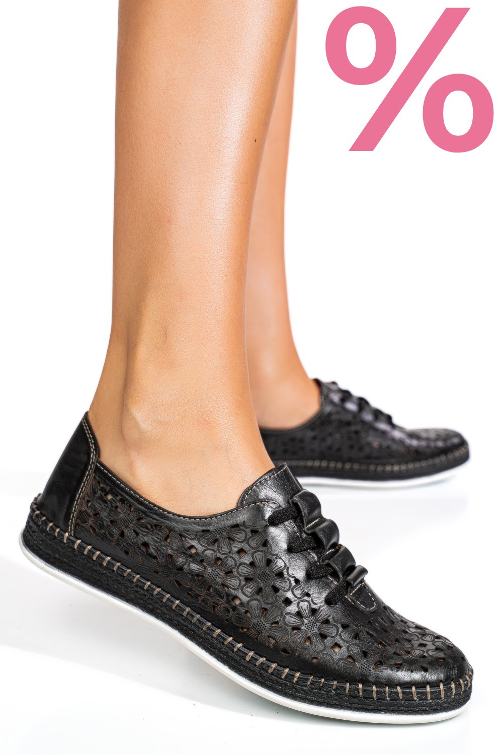 PANTOFI NEGRI PIELE NATURALA 1PC304