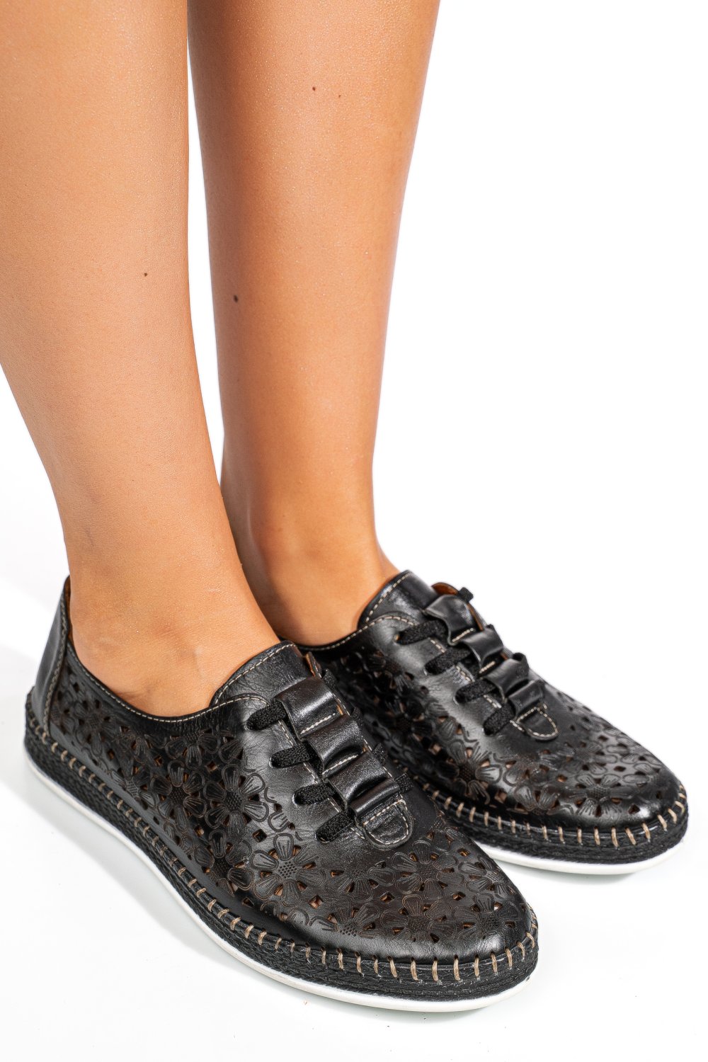 PANTOFI NEGRI PIELE NATURALA 1PC304