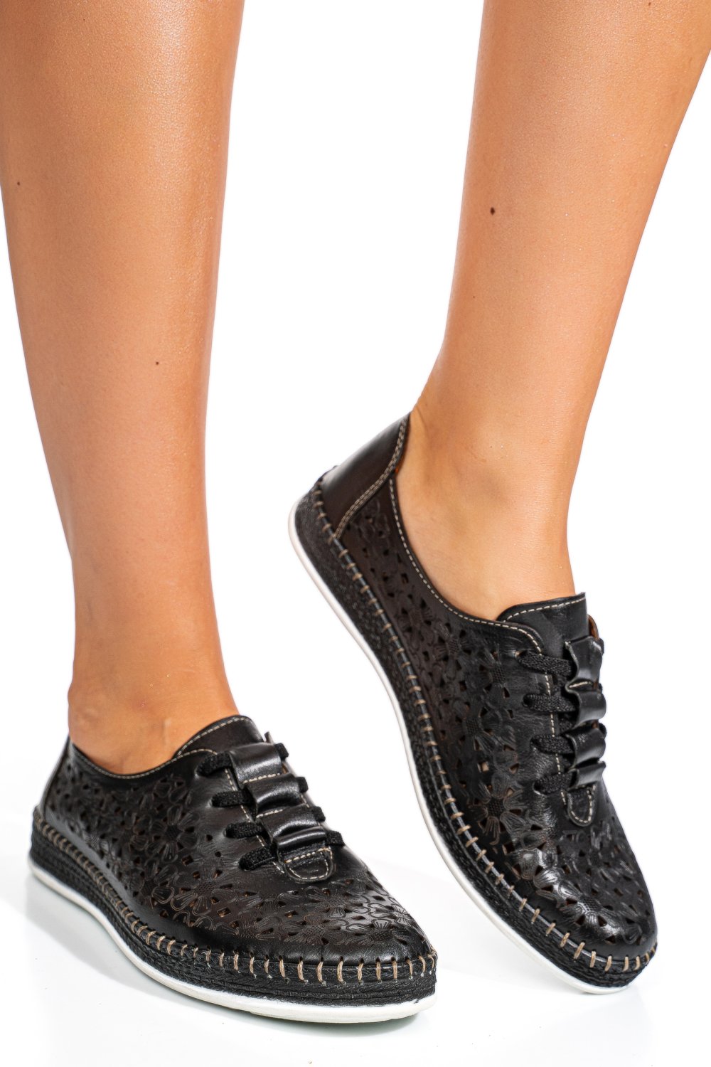 PANTOFI NEGRI PIELE NATURALA 1PC304