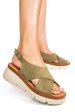 Sandale khaki piele naturala intoarsa 1s777986