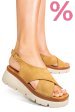 Sandale maro piele naturala intoarsa 1s777986
