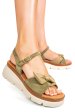 Sandale khaki piele naturala intoarsa 1s778234