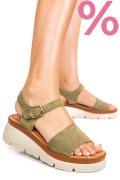 SANDALE KHAKI PIELE NATURALA INTOARSA 1S778360