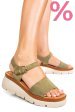 Sandale khaki piele naturala intoarsa 1s778360