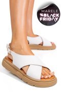 SANDALE ALBE PIELE NATURALA 1S777986