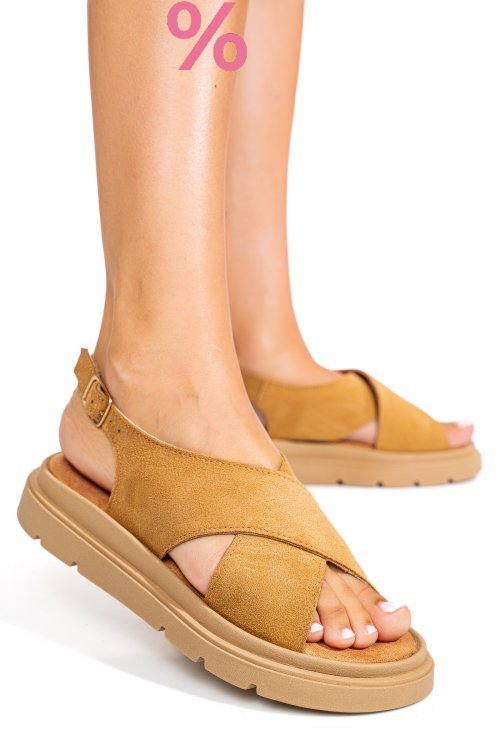 Sandale maro piele naturala intoarsa 1s777986-ka