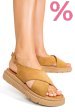 Sandale maro piele naturala intoarsa 1s777986-ka