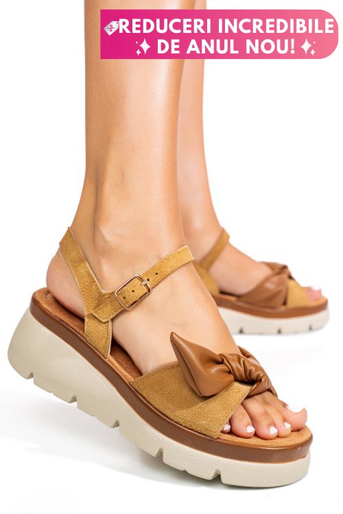 Sandale maro piele naturala 1s778234