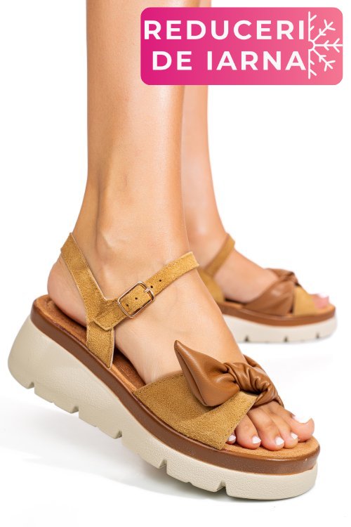 Sandale maro piele naturala 1s778234