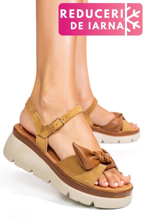 Sandale maro piele naturala 1s778234