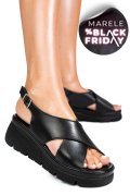 SANDALE NEGRE PIELE NATURALA 1S777986