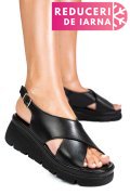 SANDALE NEGRE PIELE NATURALA 1S777986