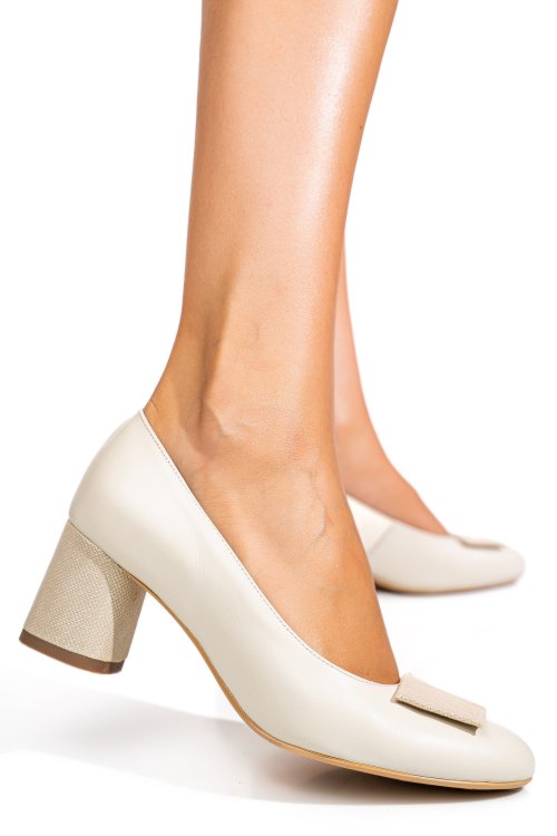 Pantofi bej sidef piele naturala 5s77544b