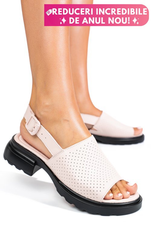 Sandale roz piele naturala fsp001802