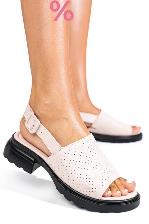 Sandale roz piele naturala fsp001802