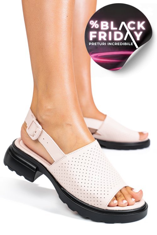 Sandale roz piele naturala fsp001802