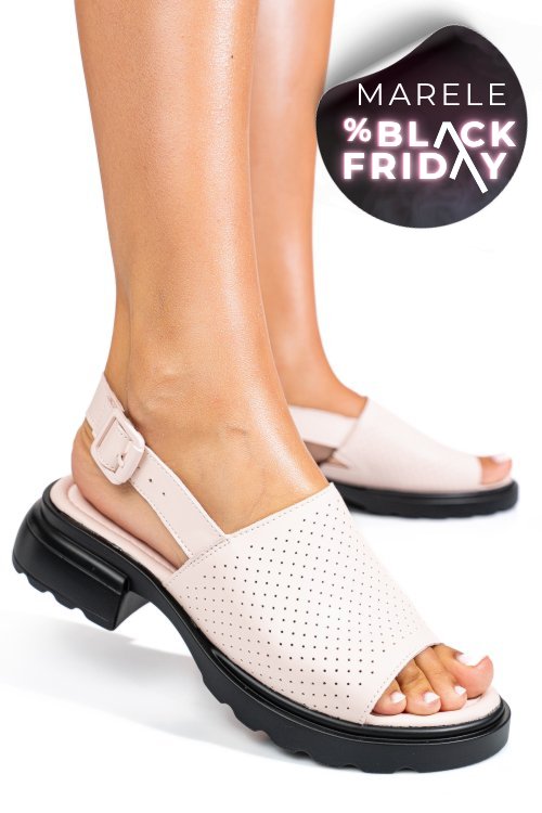 Sandale roz piele naturala fsp001802