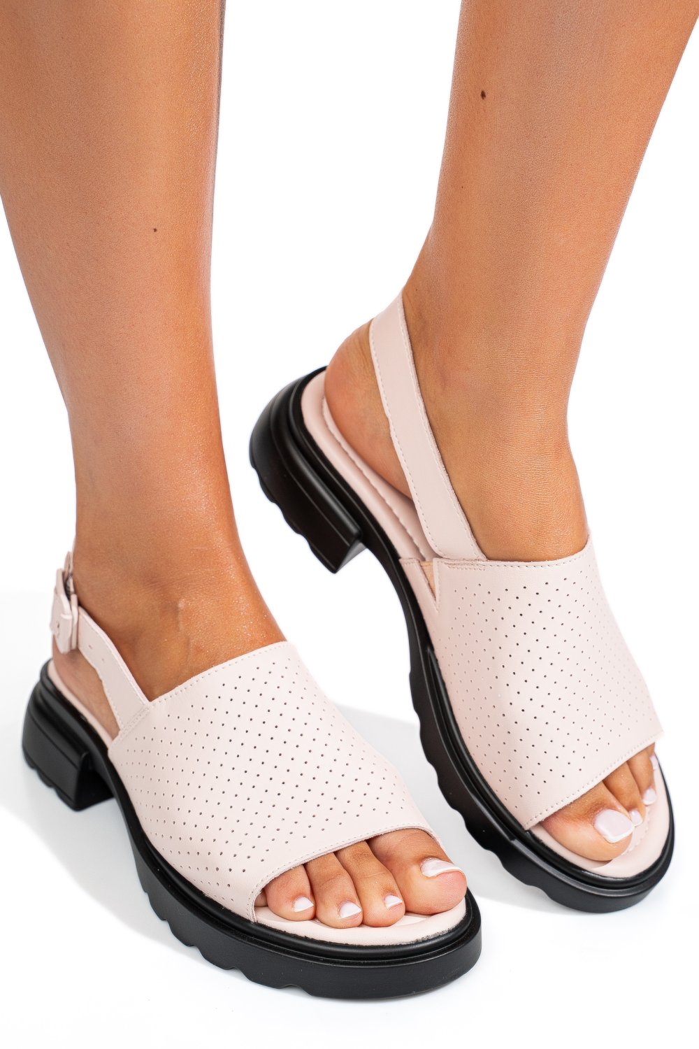 SANDALE ROZ PIELE NATURALA FSP001802