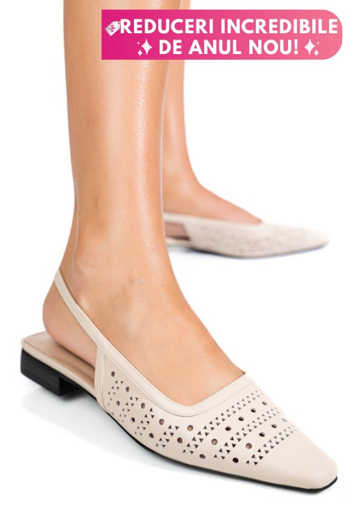 Sandale bej piele naturala sspn4010