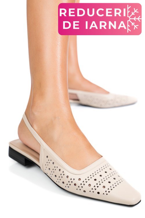 Sandale bej piele naturala sspn4010