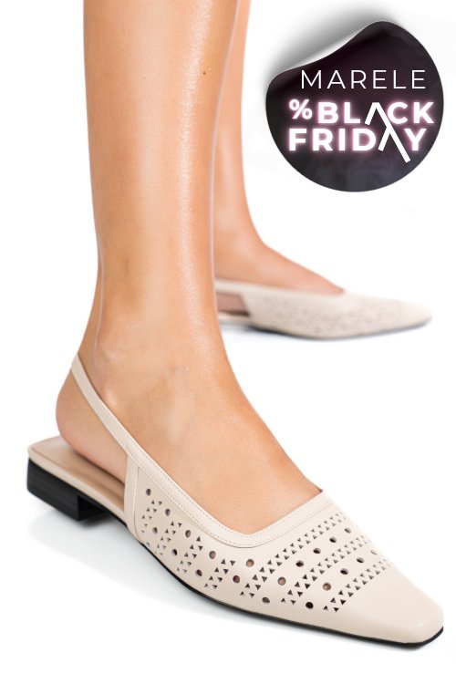 Sandale bej piele naturala sspn4010