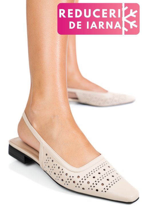 Sandale bej piele naturala sspn4010