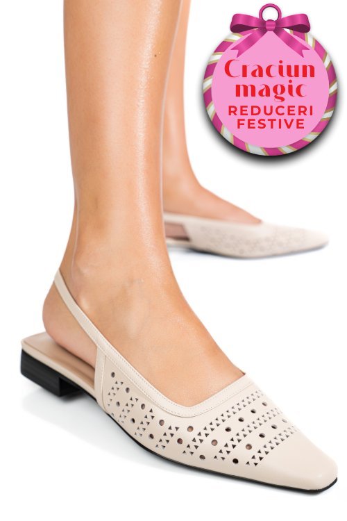 Sandale bej piele naturala sspn4010