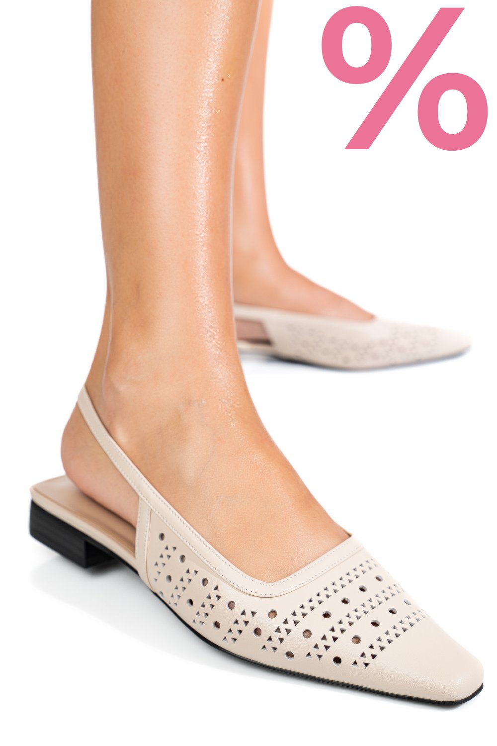 SANDALE BEJ PIELE NATURALA SSPN4010