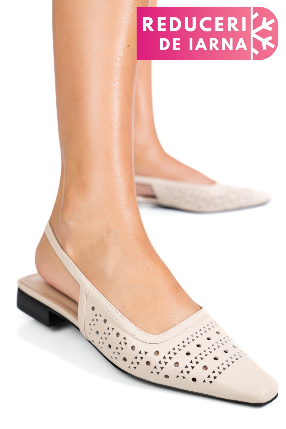 SANDALE BEJ PIELE NATURALA SSPN4010