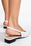 SANDALE ALBE PIELE NATURALA SSPN4010