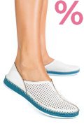 PANTOFI SPORT ALBI PIELE NATURALA 1PC323