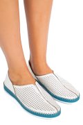 PANTOFI SPORT ALBI PIELE NATURALA 1PC323