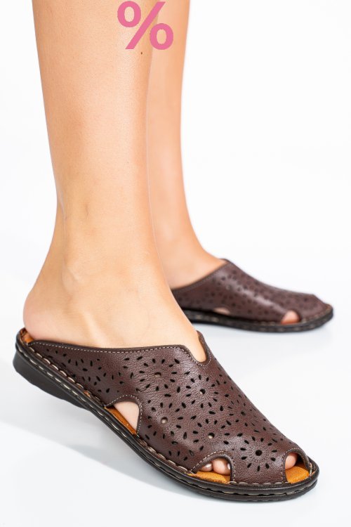 Papuci maro piele naturala 1pc902aka