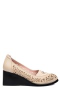 PANTOFI BEJ PIELE NATURALA 0PC74