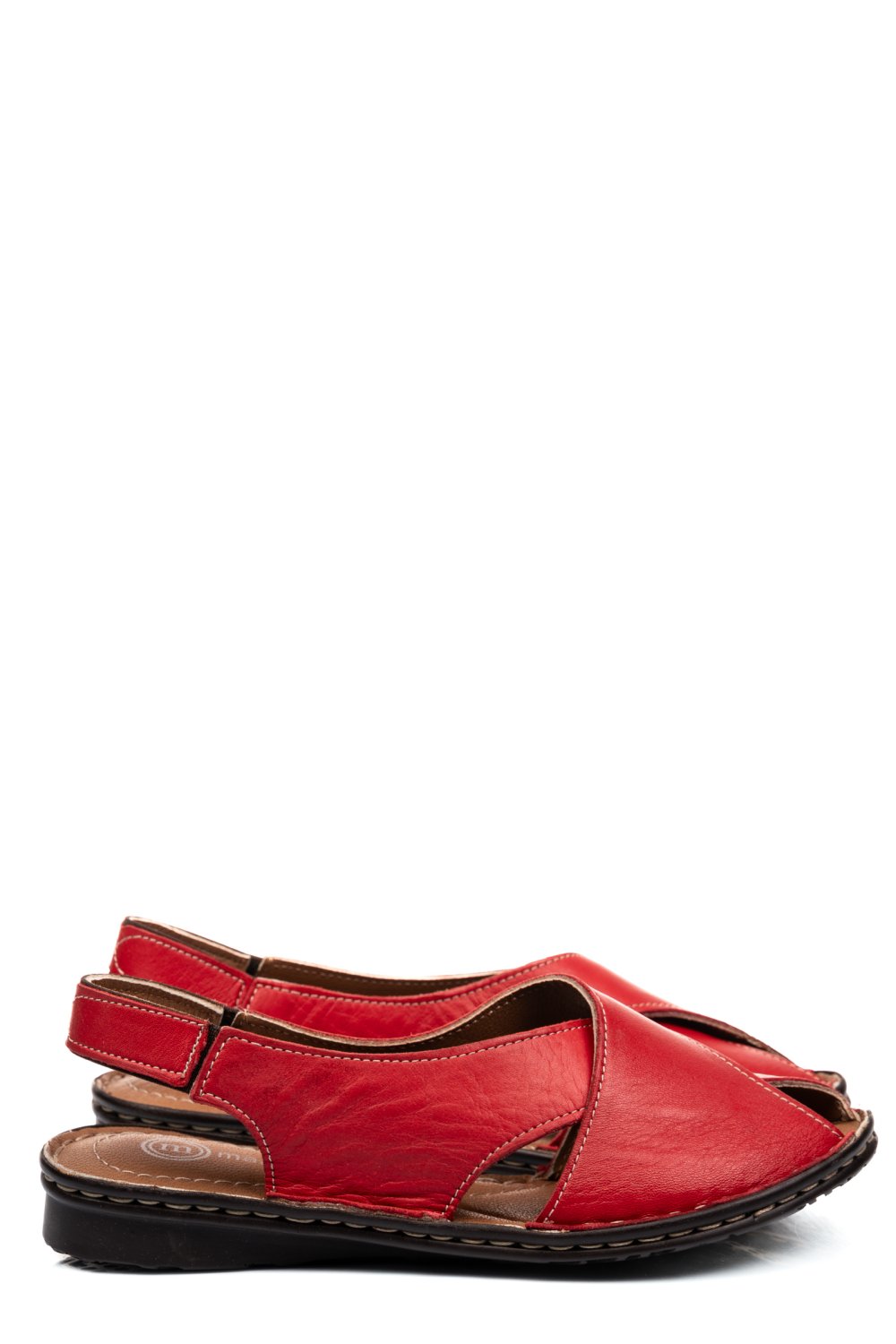 SANDALE ROSII PIELE NATURALA 1PC427