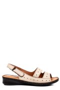 SANDALE BEJ PIELE NATURALA 3PC526