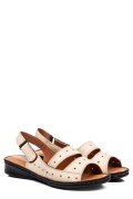 SANDALE BEJ PIELE NATURALA 3PC526