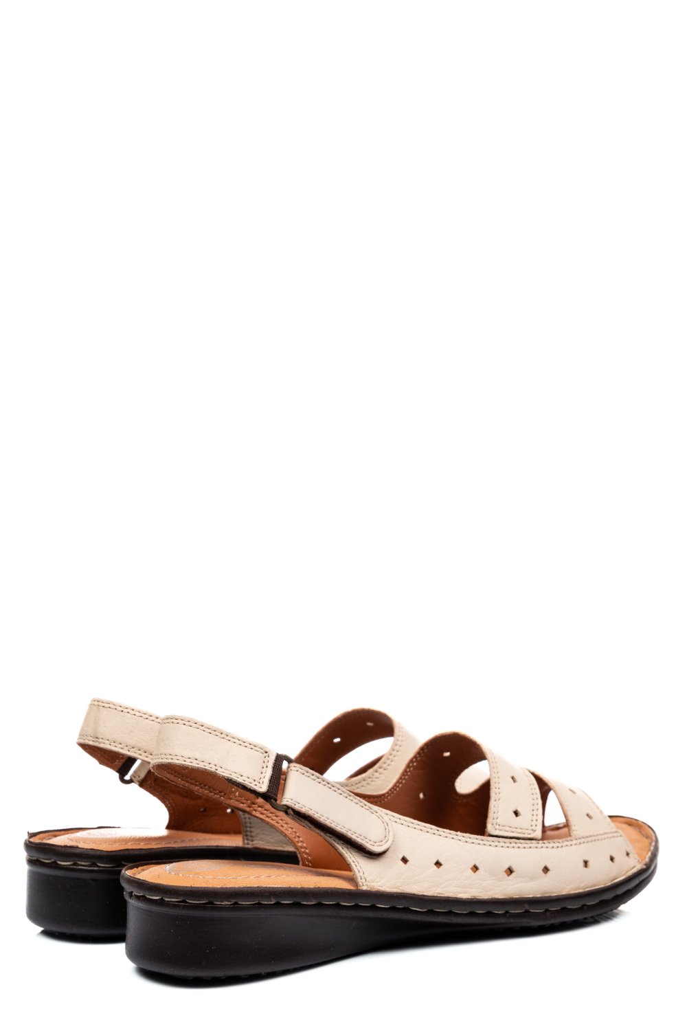 SANDALE BEJ PIELE NATURALA 3PC526