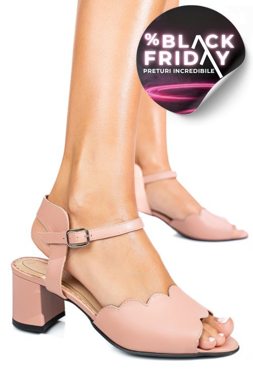 Sandale roz piele naturala 1s77582