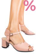 SANDALE ROZ PIELE NATURALA 1S77582