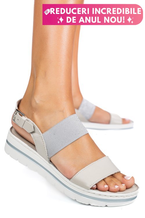 Sandale gri piele naturala 9192949