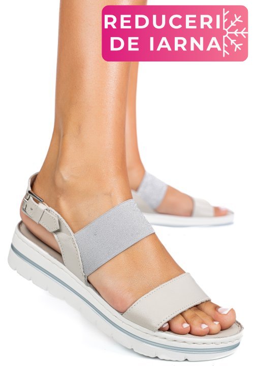 Sandale gri piele naturala 9192949