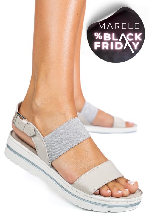 Sandale gri piele naturala 9192949