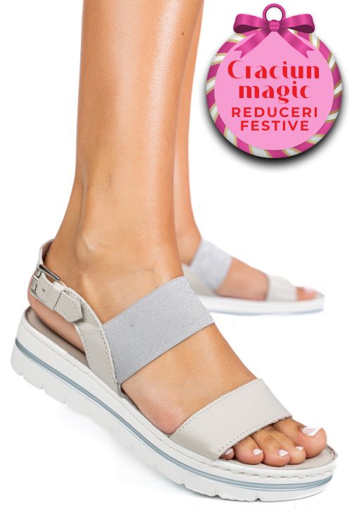 Sandale gri piele naturala 9192949